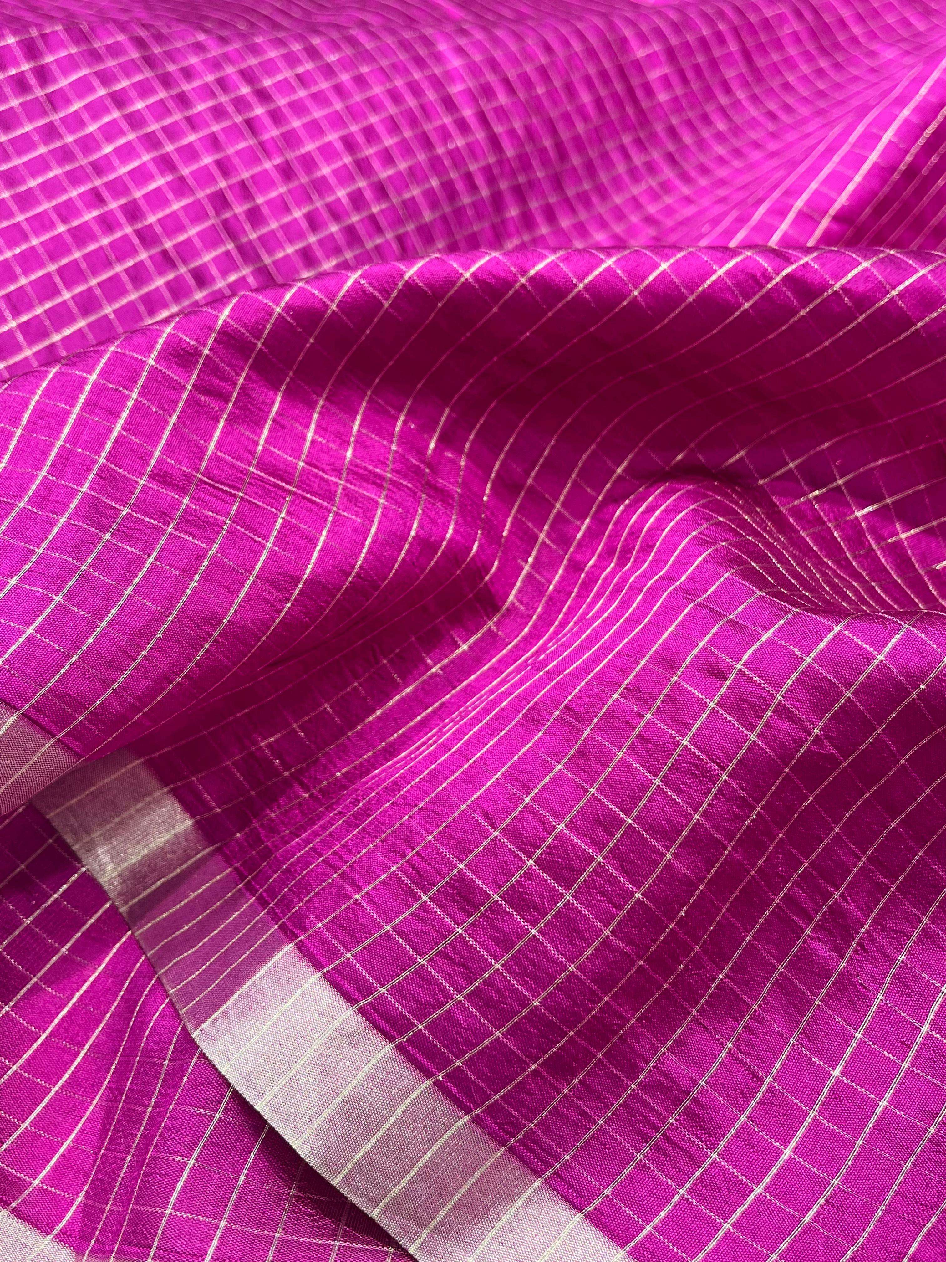 K.R KASAT - Pink Check Material